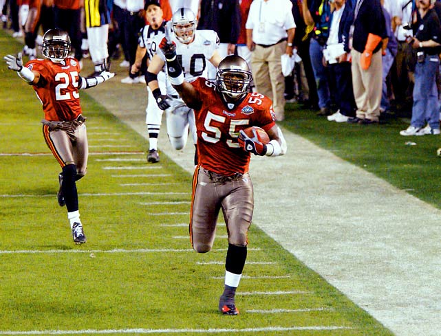 Brooks touchdownja a Raiders elleni Super Bowlban